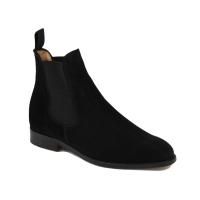 Sanders Marylebone Chelsea Boot in Black Suede