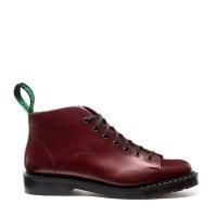 Solovair Hi-Shine 7-Eyelet Monkey Boot in Oxblood