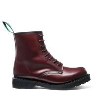 Solovair Hi-Shine 8 Eye Derby Boot in Oxblood