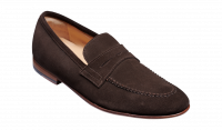 Barker Ledley Loafer in Bitter Choc Suede
