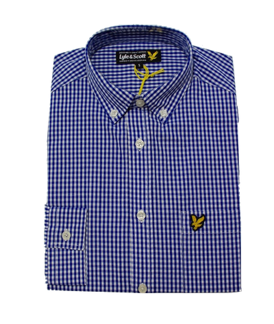 Lyle & Scott Gingham French Navy Shirt