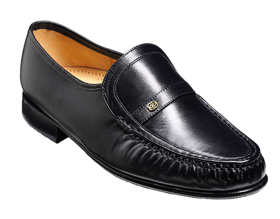 Barker Jefferson Large Size Slip On Loafer in Black