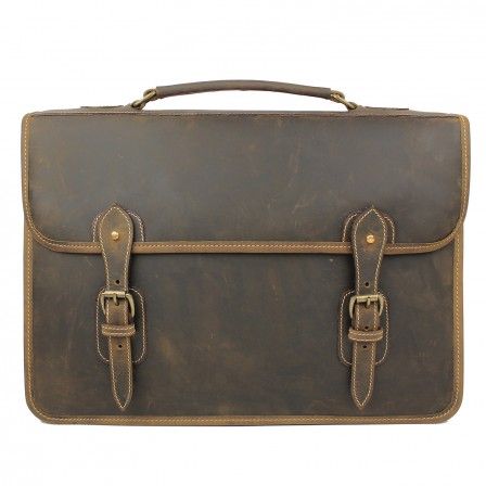 Tusting Wymington Leather Briefcase In Aztec Crazyhorse