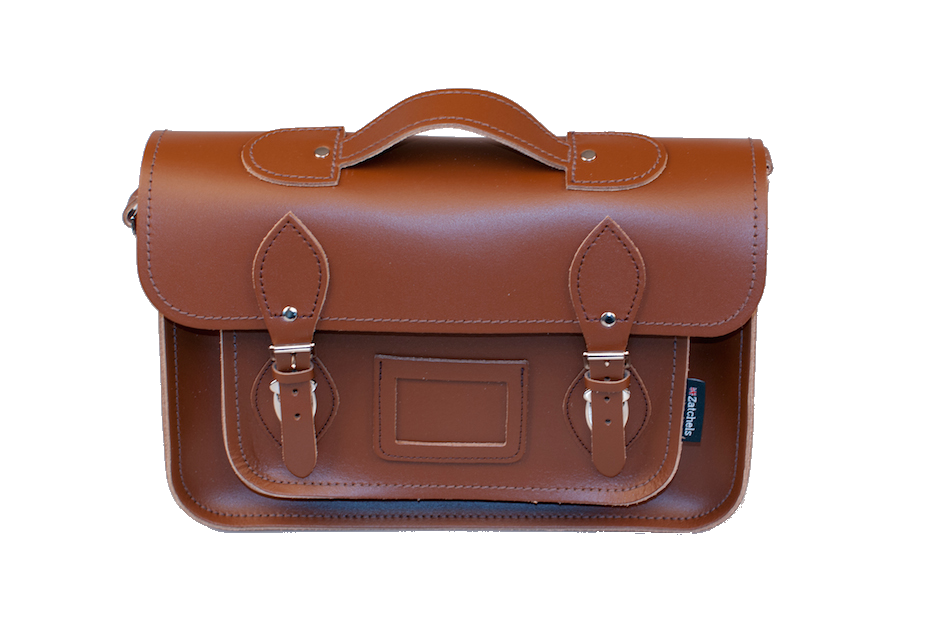 Zatchels Classic Chestnut Leather Briefcase Satchel 13