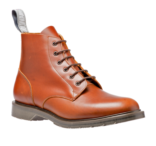 Solovair 6 Eyelet Derby Boot in Brown