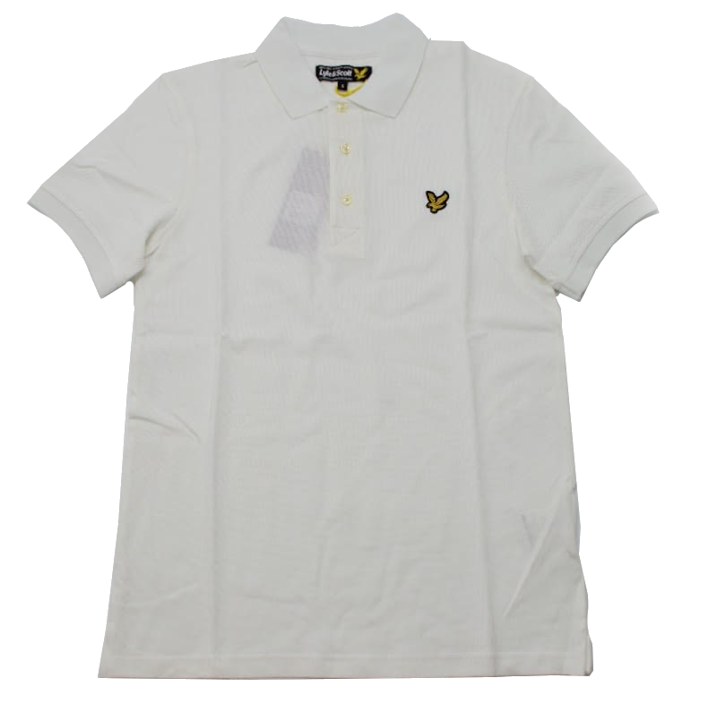 Lyle & Scott Classic Plain Pique Polo Shirt in White