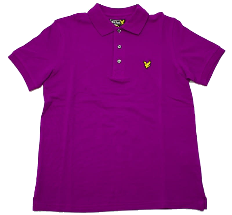 Lyle & Scott Classic Plain Pique Polo Shirt in Blackcurrant 