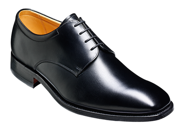 Barker Greenham Large Size Oxford Lace Up Shoe in Black