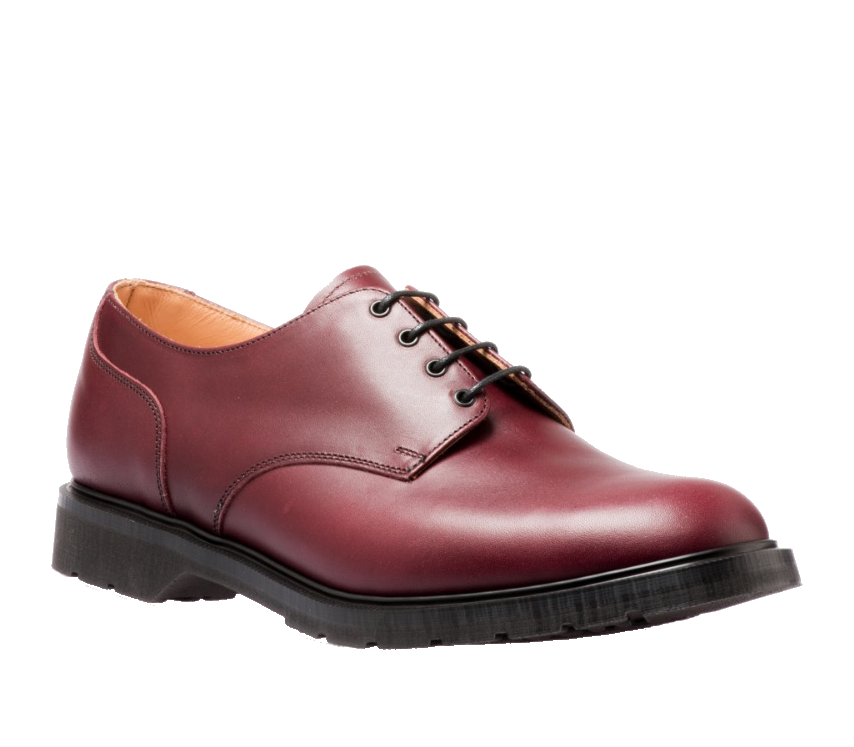 Solovair 4 Eyelet Gibson Shoe in Burgundy