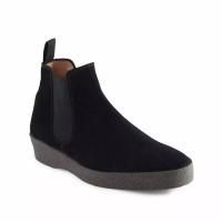Factory Seconds - Sanders Adam Black Suede Chelsea Boot