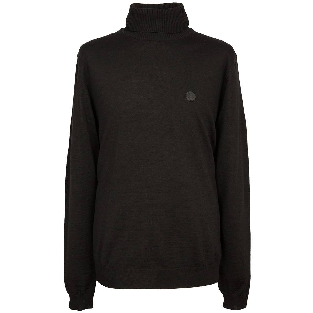 Pretty Green Harley Roll Neck Sweater In Black